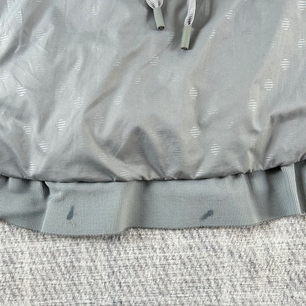 Lululemon Spring Fling Silver Polka Dot Lightweight Down Puffer Jacket Ruffle S - Picture 10 of 12